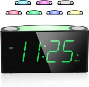 ساعت رومیزی 7 رنگ با امکانات بالا مدل LED msqool 