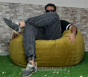 بین بگ مبل شنی مدل بولت سایز متوسط قطر ۱۲۰ در ارتفاع ۷۰ کد 0A/63