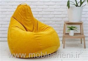 بین بگ مبل شنی طرح هپی چیر بزرگ سایز قطر ۱۰۰ در ارتفاع ۱۲۵ سانت کد 0A/64