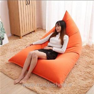 بین بگ یا مبل شنی مثلثی بزرگ مخملی تک نفره سایز ۱۲۰ در ۱۴۰ کد 0A/70