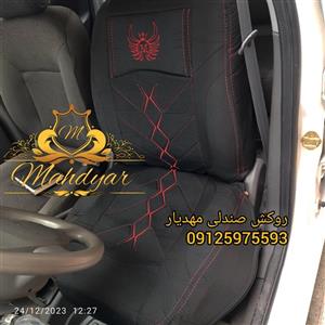 روکش صندلی پژو آردی پیکان جودون برزنت سنگین مشکی دوخت قرمز
