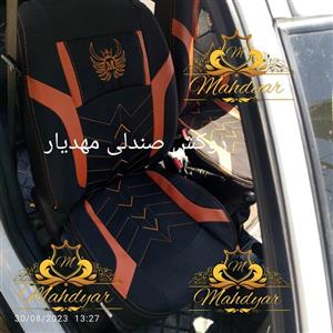 روکش صندلی رانا پلاس مشکی مارون جودون سنگین با صندلی چهارتیکه فابریکی