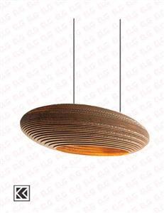 لوستر آویز کارتنی دستساز مدل WIDE OVAL