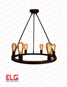 لوستر مدرن رینگی فلزی 9 شعله کد RA10127