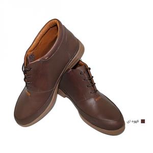 نیم بوت زنانه چرم طبیعی قهوه‌ای مدل رونیکا