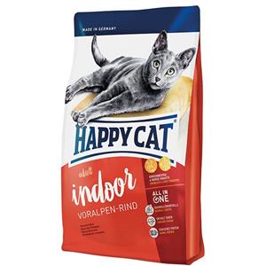 غذای خشک گربه ایندور هپی کت (Happy Cat Adult Indoor Voralpen-Rind) وزن 4 کیلوگرم 