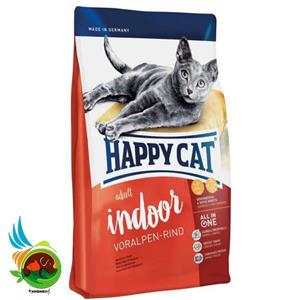 غذای خشک گربه ایندور هپی کت (Happy Cat Adult Indoor Voralpen-Rind) وزن 4 کیلوگرم 