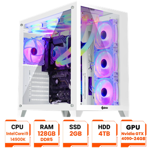 کیس اسمبل شده گیمینگ فاطر مدل Fater FG-800B i9 14900K 128GB 4TB +2GB SSD 24GB  RTX 3060