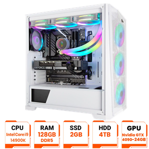 کیس اسمبل شده طراحی فاطر مدل Fater FG-770W i9 14900K 128GB 4TB+2GB SSD 24GB RTX 3060