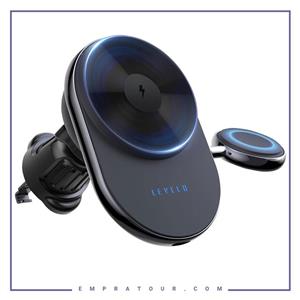 هولدر و شارژر وایرلس خودرو لولو Levelo Siena 2 In 1 Wireless Car Charger