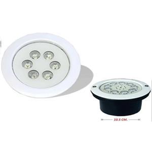 چراغ توکار استخری تک رنگ 6 وات رنگ کوره ای مدل 6RE