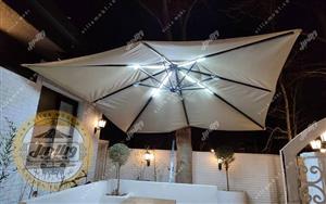 چتر پایه کنار باغی آلومینیوم 3در3 گیربکس دار