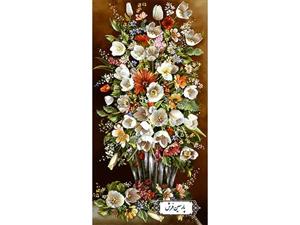 نخ و نقشه تابلو فرش طرح گلدان عمودی – کد NG1604