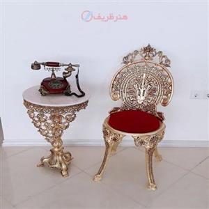 ست میز و صندلی تلفن  در طرح تاج بلند، جسن آلیاژ آلومنیوم با کیفیت عالی