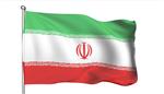 فوتیج پرچم ایران در باد با پس زمینه سفید