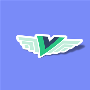 استیکر vue js wings