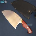 چاقوی سرآشپز مدل صربستانی( المازان Almazan knife ) دسته پادوک سفارشی استاد منفرد (غلاف دارد)