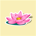 استیکر pink lotus