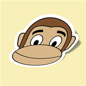 استیکر monkey happy 