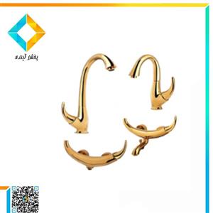 ست شیرآلات شادان مدل ماهریس طلایی