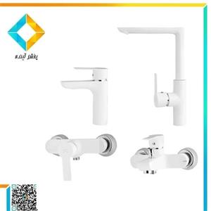 ست شیرآلات اروند مدل پالرمو سفید کروم