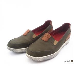 زنانه چرم طبیعی زیتونی مدل مارین kf103lv