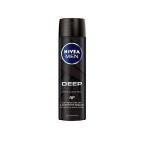 اسپری ضد تعریق مردانه نیوا مدل دیپ بلک NIVEA DEEPحجم 150 میل 