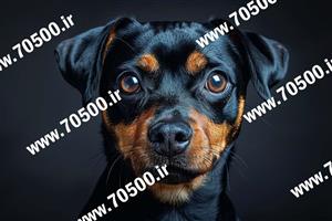 عکس با کیفیت سگ زیبای سیاه