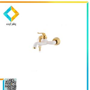 شیر حمام جزیره مدل سورن سفید طلایی