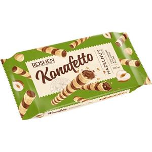 شوکورول روشن فندق 140 گرم Roshen konafetto hazelnut crispy wafers 