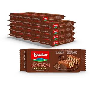 ویفر لواکر گاردنا شکلات بسته 25 عددی Loacker gardena chocolate 