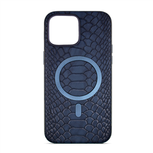 قاب گوشی اپل iPhone 13 Pro مک کوی مدل Snake Skin چرمی مگ‌ سیف دار