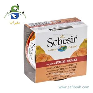 کنسرو سگ با طعم فیله مرغ و انبه هندی (150 گرم) شسیر