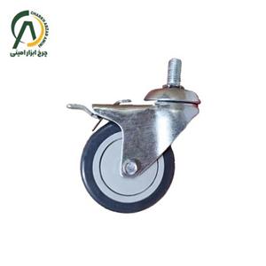 چرخ  بلبرینگی b پیچی گردان ترمزدار قطر 75 میلی متر