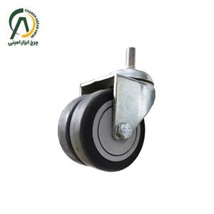 چرخ  دوقلو b پیچی گردان قطر 75 میلی متر