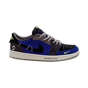 کتونی مردانه نایک ایر جردن 1 بدون ساق وودو دراو Nike Air Jordan high Voodoo Draw blue 