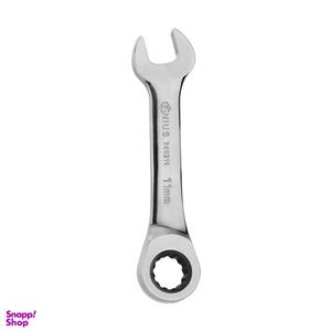 آچار یکسر تخت یکسر رینگی جغجغه ای جنیوس تولز مدل 760211 سایز 11 میلی‌ متر