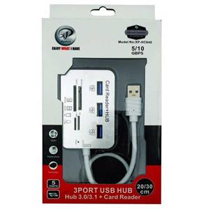 هاب USB 3.0 سه پورت ایکس پی-پروداکت مدل XP-HC836 XP-Product XP-HC840 Three Port USB 3.0 HUB