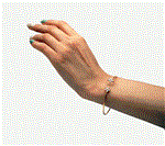 دستبند بنگل فلاور سفید زنانه کد 1a-72