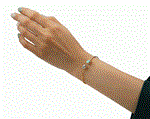 دستبند بنگل صدف آبالون زنانه کد 1a-73