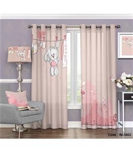 پرده مدل اتاق کودک طرح دخترانه خرگوش سایز 140x280 سانتی متر