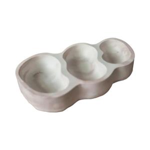 ظرف سرو سنگی مدل لوبیا طرح ابر و بادی