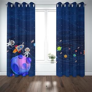 پرده مدل اتاق کودک طرح پسرانه فضانورد سایز 140x280 سانتی متر