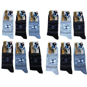 جوراب ساق بلند مردانه مجید مدل MD بسته 12عددی