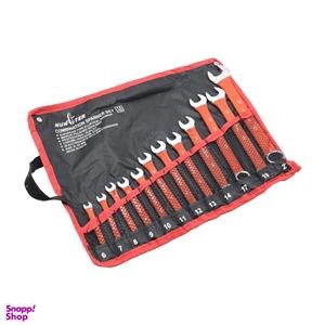 آچار یکسر تخت و یکسر رینگی هانتر مدل YP-INDIA-6-22MM مجموعه 12 عددی
