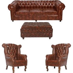 مبل پنج نفره بازرگانی پارسین مدل chester sezar به همراه میز جلو مبلی