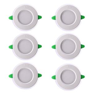 لامپ توکار 9 وات پارس شعاع توس مدل گلاریس دایره‌ای بسته 6 عددی