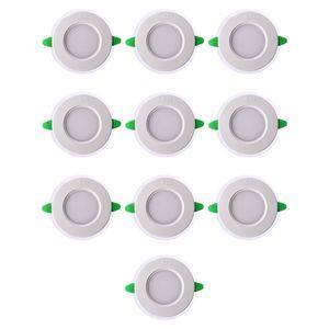 لامپ توکار 9 وات پارس شعاع توس مدل گلاریس دایره‌ای بسته 10 عددی