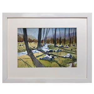 تابلو نقاشی آبرنگ طرح جنگل 3000 کد 132