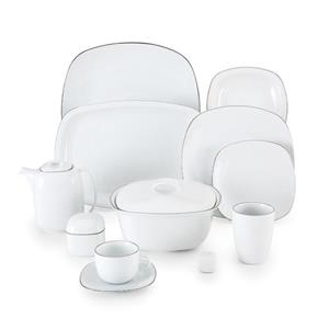 سرویس غذاخوری 98 پارچه چینی زرین ایران مدل سری کواترو سمن درجه عالی